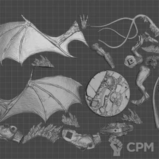 Описание картинки The Balrog от WastelandMiniatures по цене 1 900руб | Свободный Рынок Миниатюр - СРМ