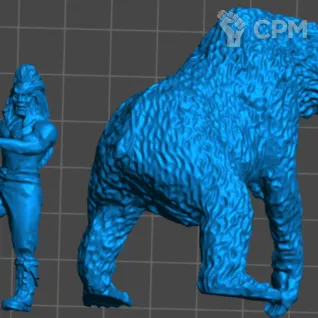 Описание картинки Beorn &amp; Bear от Хитрый гретчин  по цене 520руб | Свободный Рынок Миниатюр - СРМ