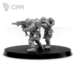 Описание картинки Vraksian Renegade Militia Heavy Stubber от WastelandMiniatures по цене 440руб | Свободный Рынок Миниатюр - СРМ