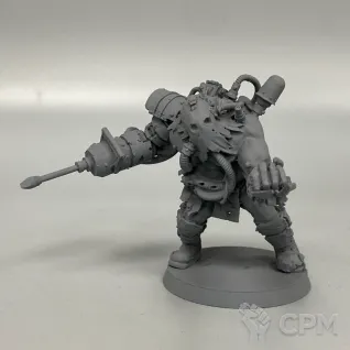 Описание картинки Renegade Ogryn Berserker Boss with Drill от WastelandMiniatures по цене 400руб | Свободный Рынок Миниатюр - СРМ