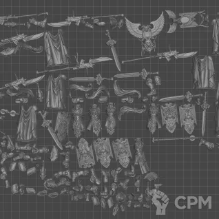 Описание картинки Custodian Sentinel Guard (2026) Скан + базы от WastelandMiniatures по цене 1 600руб | Свободный Рынок Миниатюр - СРМ
