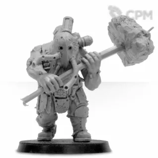 Описание картинки Renegade Ogryn Berserker with Post от WastelandMiniatures по цене 370руб | Свободный Рынок Миниатюр - СРМ