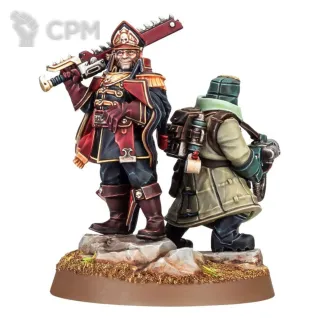 Описание картинки Ciaphas Cain and Jurgen (2026) от WastelandMiniatures по цене 440руб | Свободный Рынок Миниатюр - СРМ