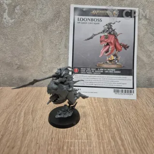 Описание картинки Loonboss On Giant Cave Squig от Andrew_F по цене 2 900руб | Свободный Рынок Миниатюр - СРМ