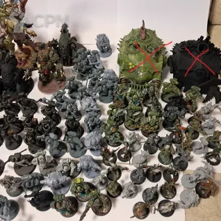Описание картинки армия Гвардии Смерти / Death Guard army Распил от Вячеслав Василенко по цене 25 000руб | Свободный Рынок Миниатюр - СРМ