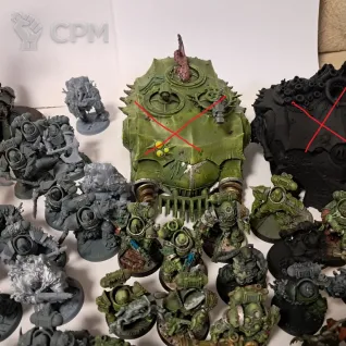 Описание картинки армия Гвардии Смерти / Death Guard army Распил от Вячеслав Василенко по цене 25 000руб | Свободный Рынок Миниатюр - СРМ