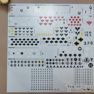 Описание картинки Декали Space marine Transfer Sheet Leviathan от Утка по цене 550руб | Свободный Рынок Миниатюр - СРМ