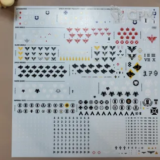 Описание картинки Декали Space marine  Transfer Sheet Leviathan от Утка по цене 550руб | Свободный Рынок Миниатюр - СРМ