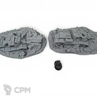 Описание картинки Подбитые Танки - Trench Crusade Террейн от Terrain Print по цене 1 100руб | Свободный Рынок Миниатюр - СРМ