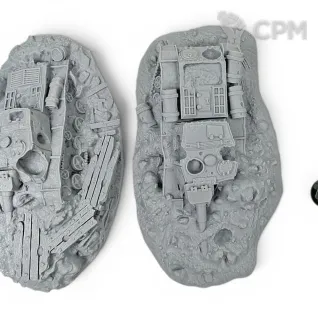 Описание картинки Подбитые Танки - Trench Crusade Террейн от Terrain Print по цене 1 100руб | Свободный Рынок Миниатюр - СРМ