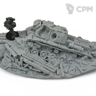 Описание картинки Подбитые Танки - Trench Crusade Террейн от Terrain Print по цене 1 100руб | Свободный Рынок Миниатюр - СРМ