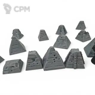 Описание картинки Противотанковые пирамиды - Trench Crusade Террейн от Terrain Print по цене 500руб | Свободный Рынок Миниатюр - СРМ