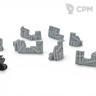 Описание картинки Траншейные Баррикады- Trench Crusade Террейн от Terrain Print по цене 380руб | Свободный Рынок Миниатюр - СРМ
