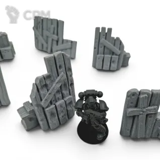 Описание картинки Траншейные Баррикады- Trench Crusade Террейн от Terrain Print по цене 380руб | Свободный Рынок Миниатюр - СРМ