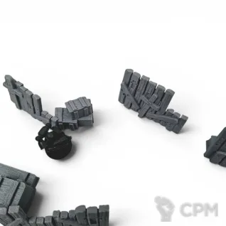 Описание картинки Траншейные Баррикады- Trench Crusade Террейн от Terrain Print по цене 380руб | Свободный Рынок Миниатюр - СРМ