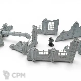 Описание картинки Мелкие руины - Sector Mechanicus Террейн от Terrain Print по цене 1 500руб | Свободный Рынок Миниатюр - СРМ