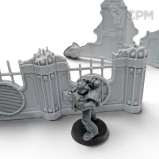 Описание картинки Мелкие руины - Sector Mechanicus Террейн от Terrain Print по цене 1 500руб | Свободный Рынок Миниатюр - СРМ