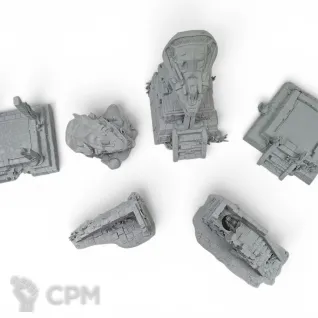 Описание картинки Руины поселения Людоящеров - Фэнтези Террейн от Terrain Print по цене 2 650руб | Свободный Рынок Миниатюр - СРМ