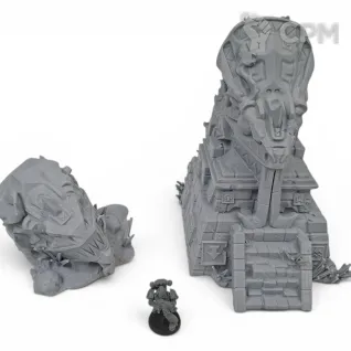Описание картинки Руины поселения Людоящеров - Фэнтези Террейн от Terrain Print по цене 2 650руб | Свободный Рынок Миниатюр - СРМ