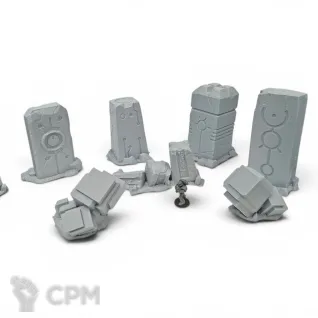 Описание картинки Обелиски Некрон - Warhammer Террейн от Terrain Print по цене 2 500руб | Свободный Рынок Миниатюр - СРМ
