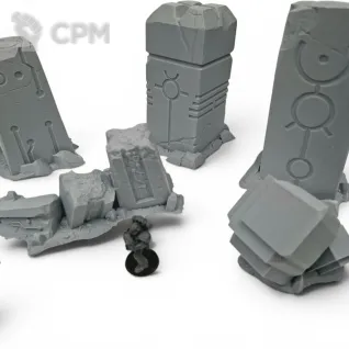Описание картинки Обелиски Некрон - Warhammer Террейн от Terrain Print по цене 2 500руб | Свободный Рынок Миниатюр - СРМ