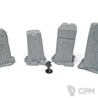 Описание картинки Обелиски Некрон - Warhammer Террейн от Terrain Print по цене 2 500руб | Свободный Рынок Миниатюр - СРМ