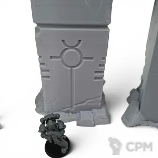 Описание картинки Обелиски Некрон - Warhammer Террейн от Terrain Print по цене 2 500руб | Свободный Рынок Миниатюр - СРМ
