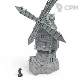 Описание картинки Большая Мельница - Фэнтези Террейн, City of Tarok от Terrain Print по цене 2 900руб | Свободный Рынок Миниатюр - СРМ
