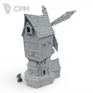 Описание картинки Большая Мельница - Фэнтези Террейн, City of Tarok от Terrain Print по цене 2 900руб | Свободный Рынок Миниатюр - СРМ