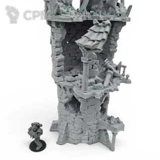 Описание картинки Разрушенная Башня Волшебника - Фэнтези Террейн от Terrain Print по цене 2 200руб | Свободный Рынок Миниатюр - СРМ