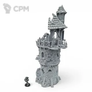 Описание картинки Разрушенная Башня Волшебника - Фэнтези Террейн от Terrain Print по цене 2 200руб | Свободный Рынок Миниатюр - СРМ