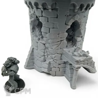Описание картинки Разрушенная Башня Волшебника - Фэнтези Террейн от Terrain Print по цене 2 200руб | Свободный Рынок Миниатюр - СРМ