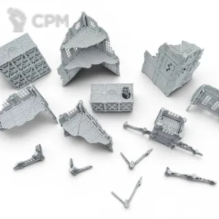 Описание картинки Набор Террейна 11th Редакции - Sector Mechanicus от Terrain Print по цене 6 400руб | Свободный Рынок Миниатюр - СРМ