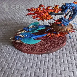 Описание картинки Burning chariot of Tzeentch от Iris68 по цене 6 500руб | Свободный Рынок Миниатюр - СРМ