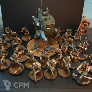 Описание картинки Astra Militarum (Shock Troops, Sentinel, Comm. Squad) от Moneykells по цене 7 400руб | Свободный Рынок Миниатюр - СРМ