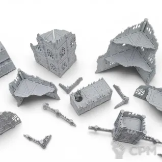 Описание картинки Набор Террейна 11th Редакции - Готический от Terrain Print по цене 6 400руб | Свободный Рынок Миниатюр - СРМ