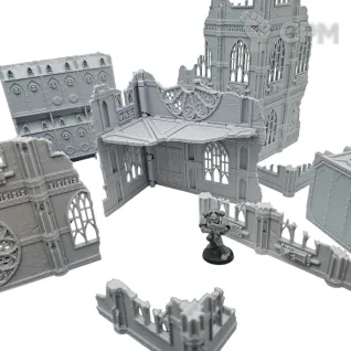 Описание картинки Набор Террейна 11th Редакции - Готический от Terrain Print по цене 6 400руб | Свободный Рынок Миниатюр - СРМ