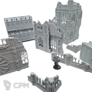 Описание картинки Набор Террейна 11th Редакции - Готический от Terrain Print по цене 6 400руб | Свободный Рынок Миниатюр - СРМ
