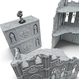 Описание картинки Набор Террейна 11th Редакции - Adeptus Sororitas от Terrain Print по цене 6 400руб | Свободный Рынок Миниатюр - СРМ