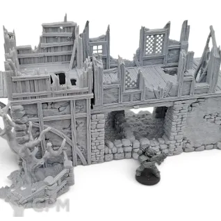 Описание картинки Разрушенный Амбар - Фэнтези Террейн, Forgotten Town от Terrain Print по цене 1 900руб | Свободный Рынок Миниатюр - СРМ