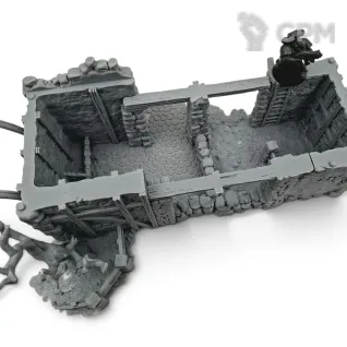 Описание картинки Разрушенный Амбар - Фэнтези Террейн, Forgotten Town от Terrain Print по цене 1 900руб | Свободный Рынок Миниатюр - СРМ