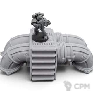 Описание картинки Индустриальный Сектор - Sci-Fi Террейн от Terrain Print по цене 2 400руб | Свободный Рынок Миниатюр - СРМ