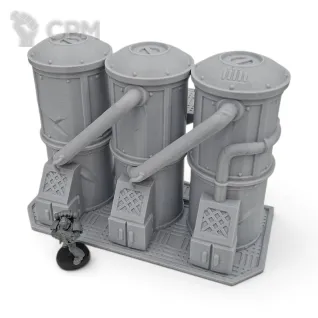 Описание картинки Индустриальный Сектор - Sci-Fi Террейн от Terrain Print по цене 2 400руб | Свободный Рынок Миниатюр - СРМ