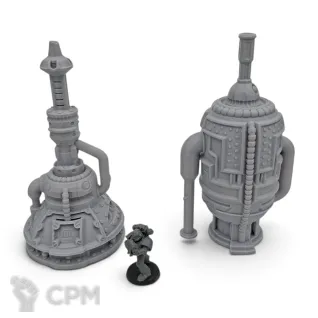 Описание картинки Индустриальный Сектор - Sci-Fi Террейн от Terrain Print по цене 2 400руб | Свободный Рынок Миниатюр - СРМ
