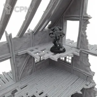 Описание картинки Разрушенный Магазин - Фэнтези Террейн, Forgotten Town от Terrain Print по цене 1 900руб | Свободный Рынок Миниатюр - СРМ
