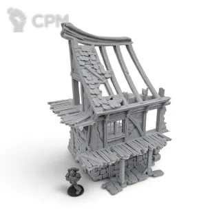 Описание картинки Разрушенный Магазин - Фэнтези Террейн, Forgotten Town от Terrain Print по цене 1 900руб | Свободный Рынок Миниатюр - СРМ