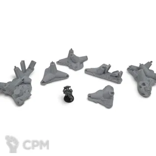 Описание картинки Линия Бункеров и Укреплений - Sci-Fi Террейн от Terrain Print по цене 2 500руб | Свободный Рынок Миниатюр - СРМ