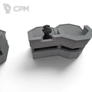 Описание картинки Линия Бункеров и Укреплений - Sci-Fi Террейн от Terrain Print по цене 2 500руб | Свободный Рынок Миниатюр - СРМ
