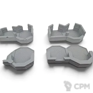 Описание картинки Линия Бункеров и Укреплений - Sci-Fi Террейн от Terrain Print по цене 2 500руб | Свободный Рынок Миниатюр - СРМ