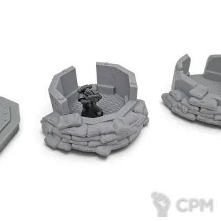 Описание картинки Линия Бункеров и Укреплений - Sci-Fi Террейн от Terrain Print по цене 2 500руб | Свободный Рынок Миниатюр - СРМ